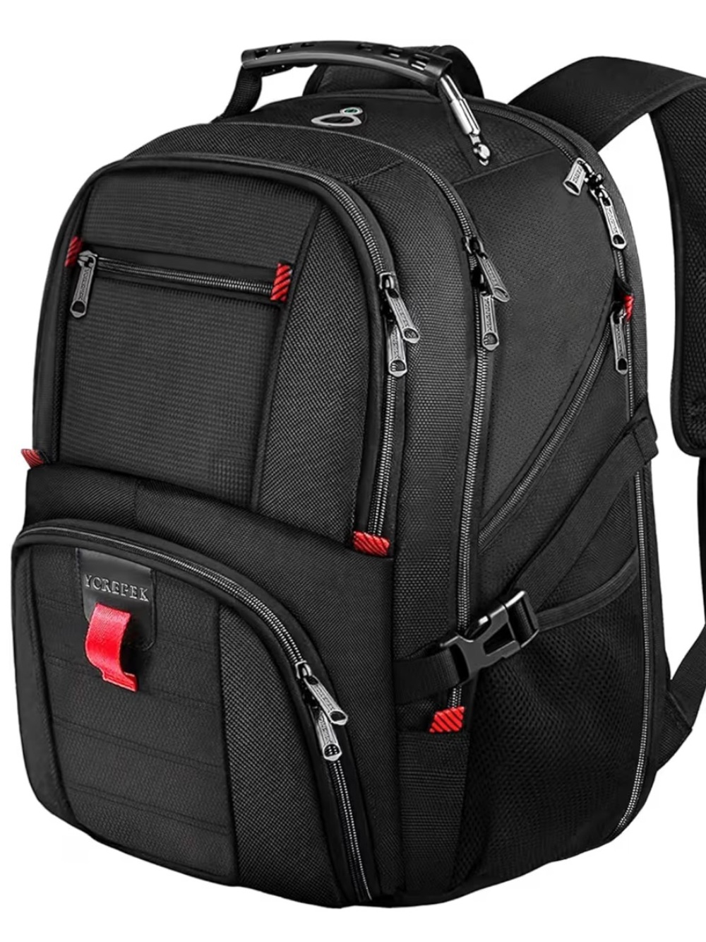 Black & Red Men's Travel Laptop Backpack